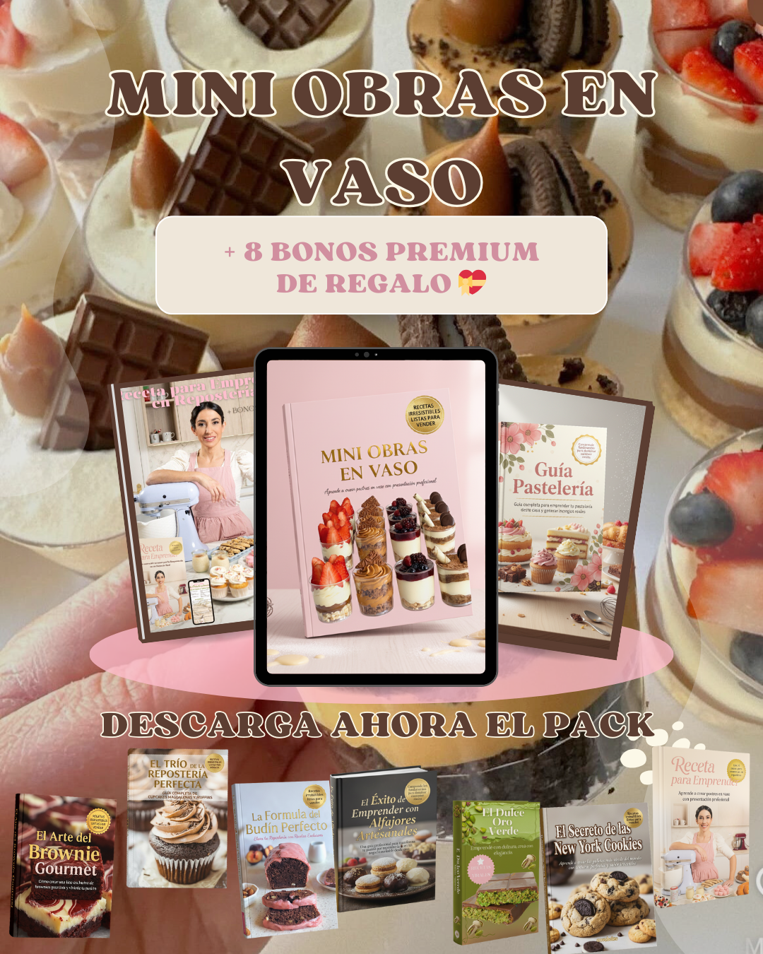 MINI OBRAS EN VASO + 8 BONOS DE REGALO